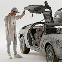 Daniel Arsham - Kunstschau mit DeLorean-Auto | Zurück in die Zukunft, © Photo by Guillaume Ziccarelli. Courtesy of the artist & Perrotin.